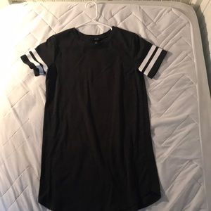 Navy gray jersey dress